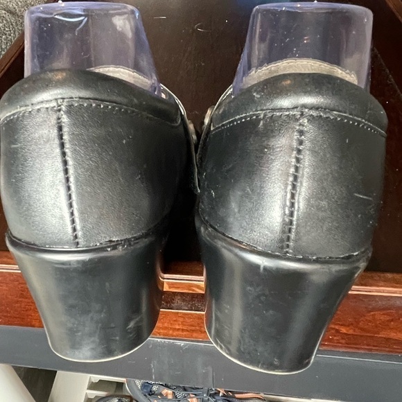 Alegria Maya Nappa Black Stretch and Leather Mary Jane Non Skid Clogs Size 8 - Picture 12 of 15